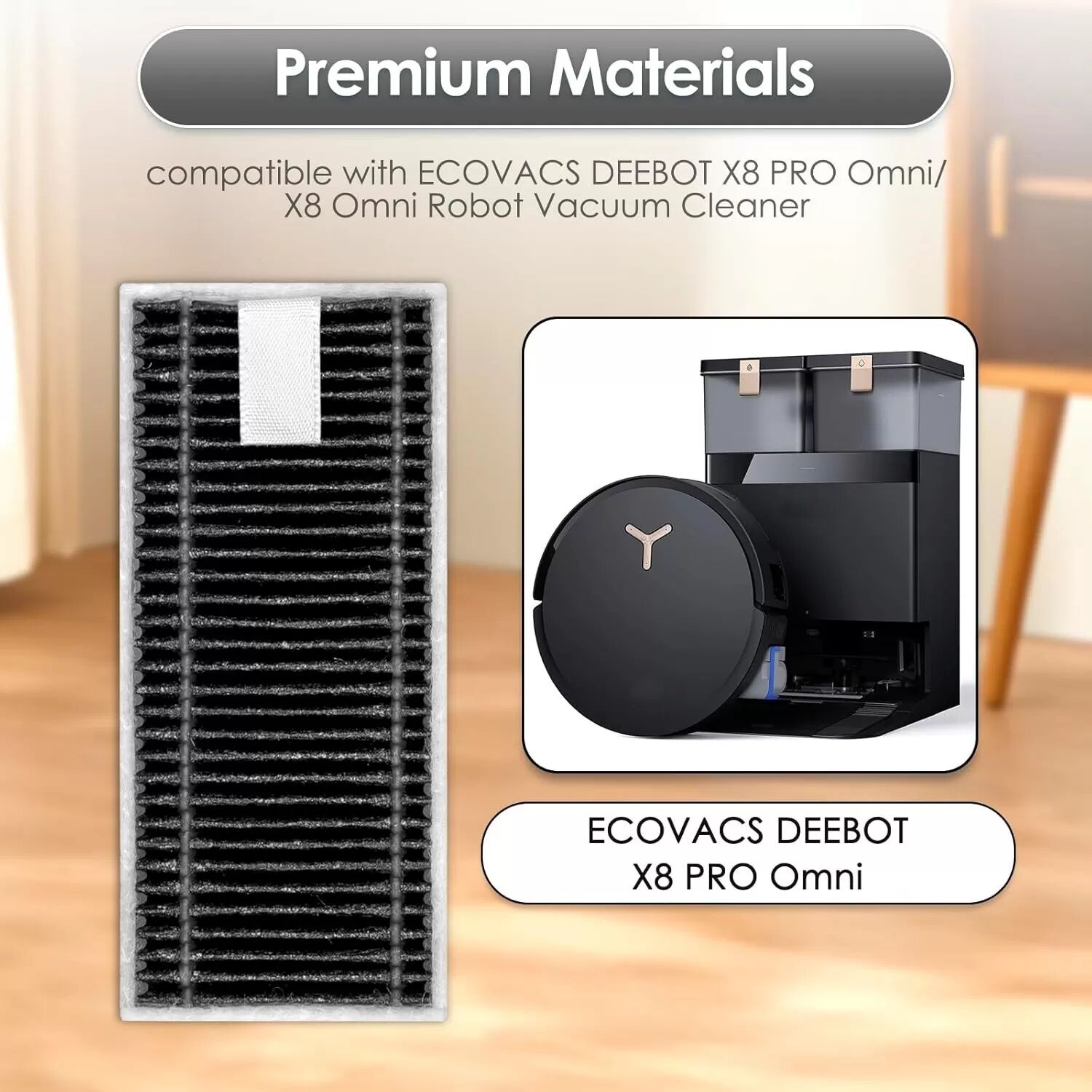INF 6 Ersatzfilter kompatibel mit ECOVACS DEEBOT X8 Pro Omni Serie