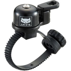 CATEYE Fahrradklingel OH-2400 Micro Bell, schwarz, Glocke, Mini, Messing