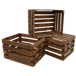 Gerso 3er-Set Holzkiste »DK2« braun
