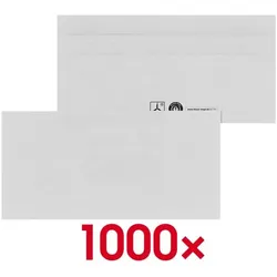 Mailmedia Briefumschläge DL ohne Fenster mit Selbstklebung - 1000 Stück grau, 22x11 cm