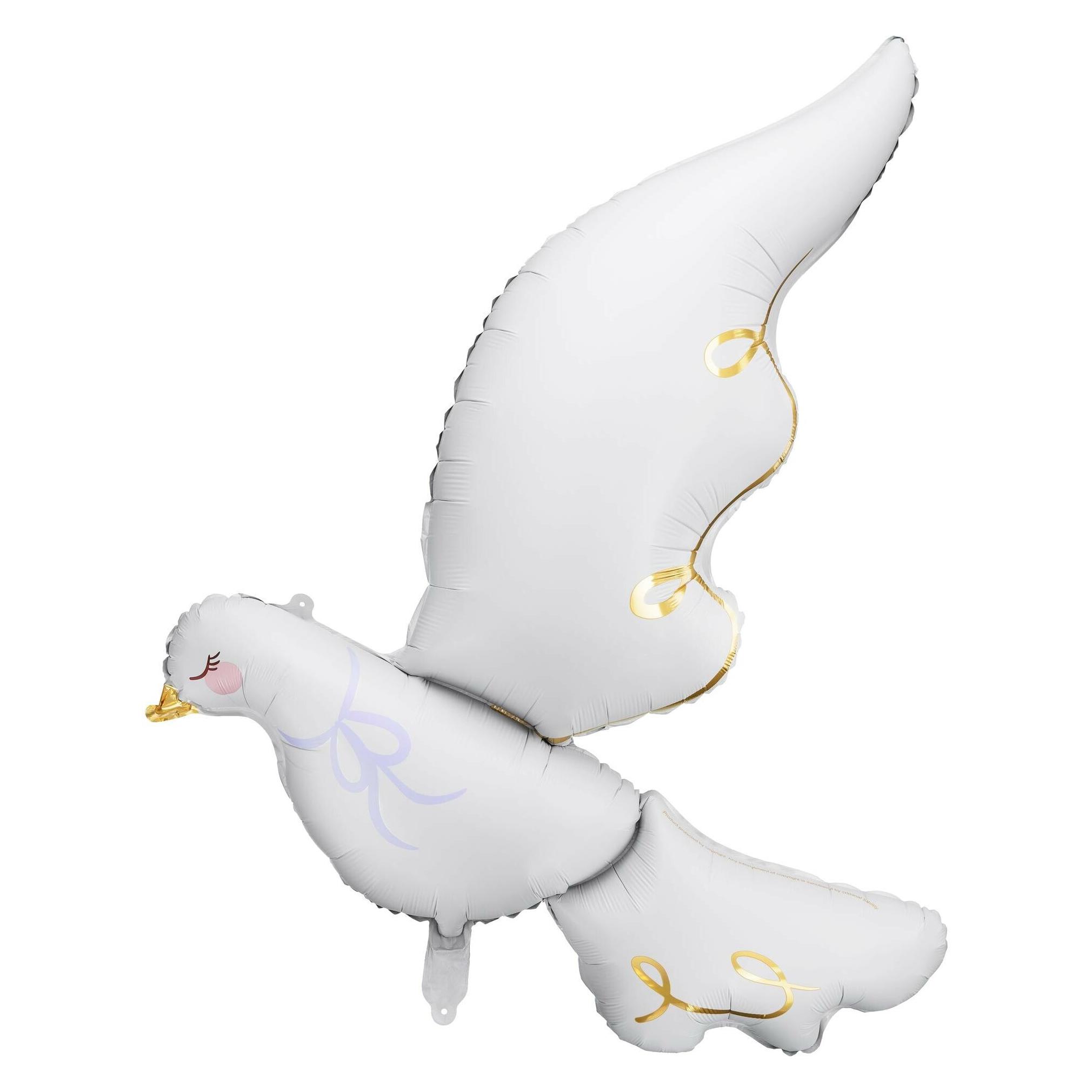 Partydeco Foil balloon Dove, 80x100 cm, mix (1 pkt / 1 pc.) (1x) (FB131)