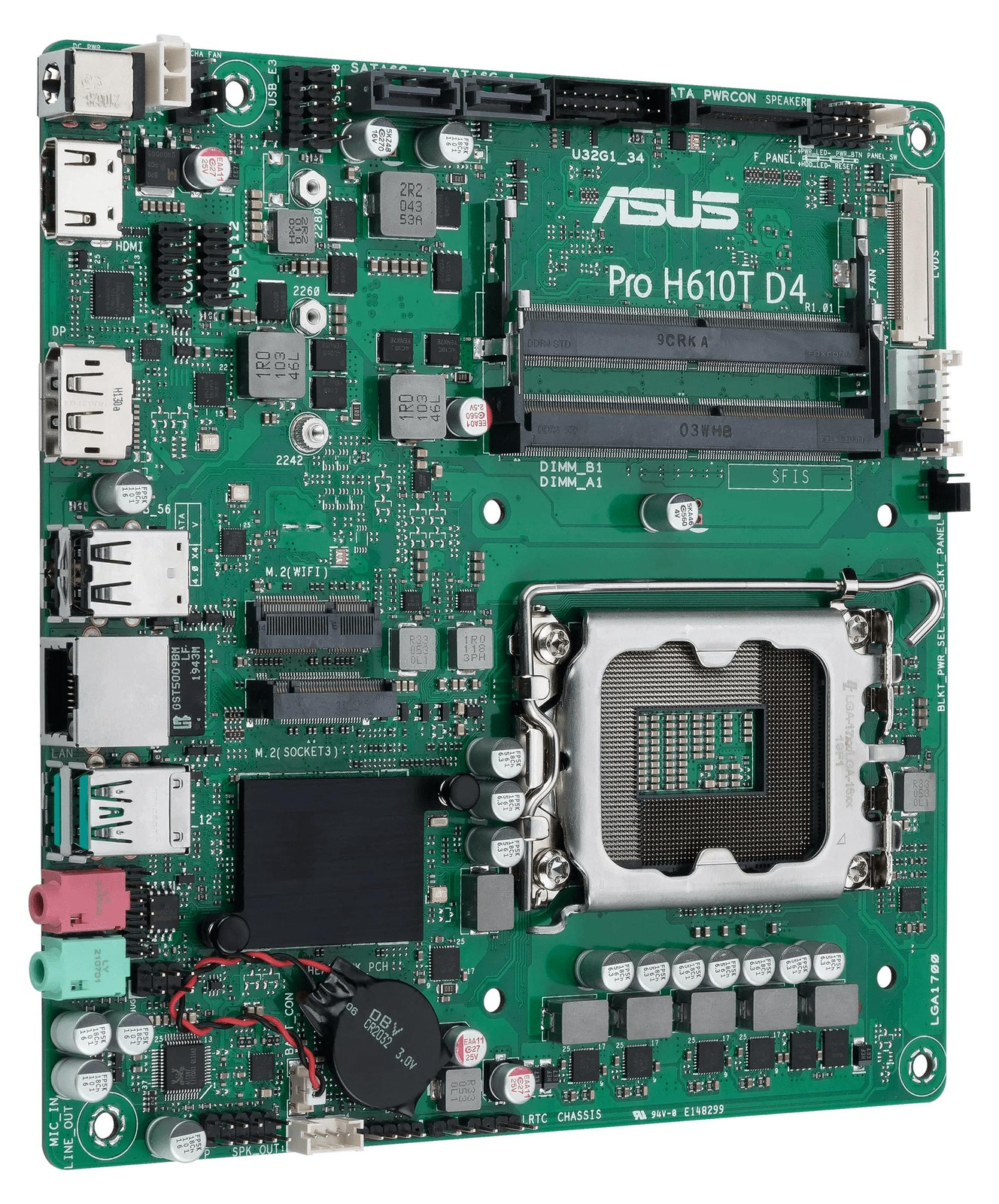Asus PRO H610T D4-CSM moederbord LGA1700 H610 USB3.2 M.2 SATA