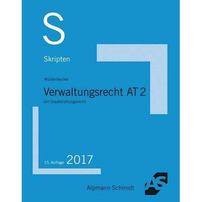Skript Verwaltungsrecht AT 2, Taschenbuch von Horst Wüstenbecker, Alpmann und Schmidt