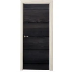 TÜRAUFKLEBER Schwarzer Hintergrund mit einer Plankenstruktur 85x215 cm - Türtapete