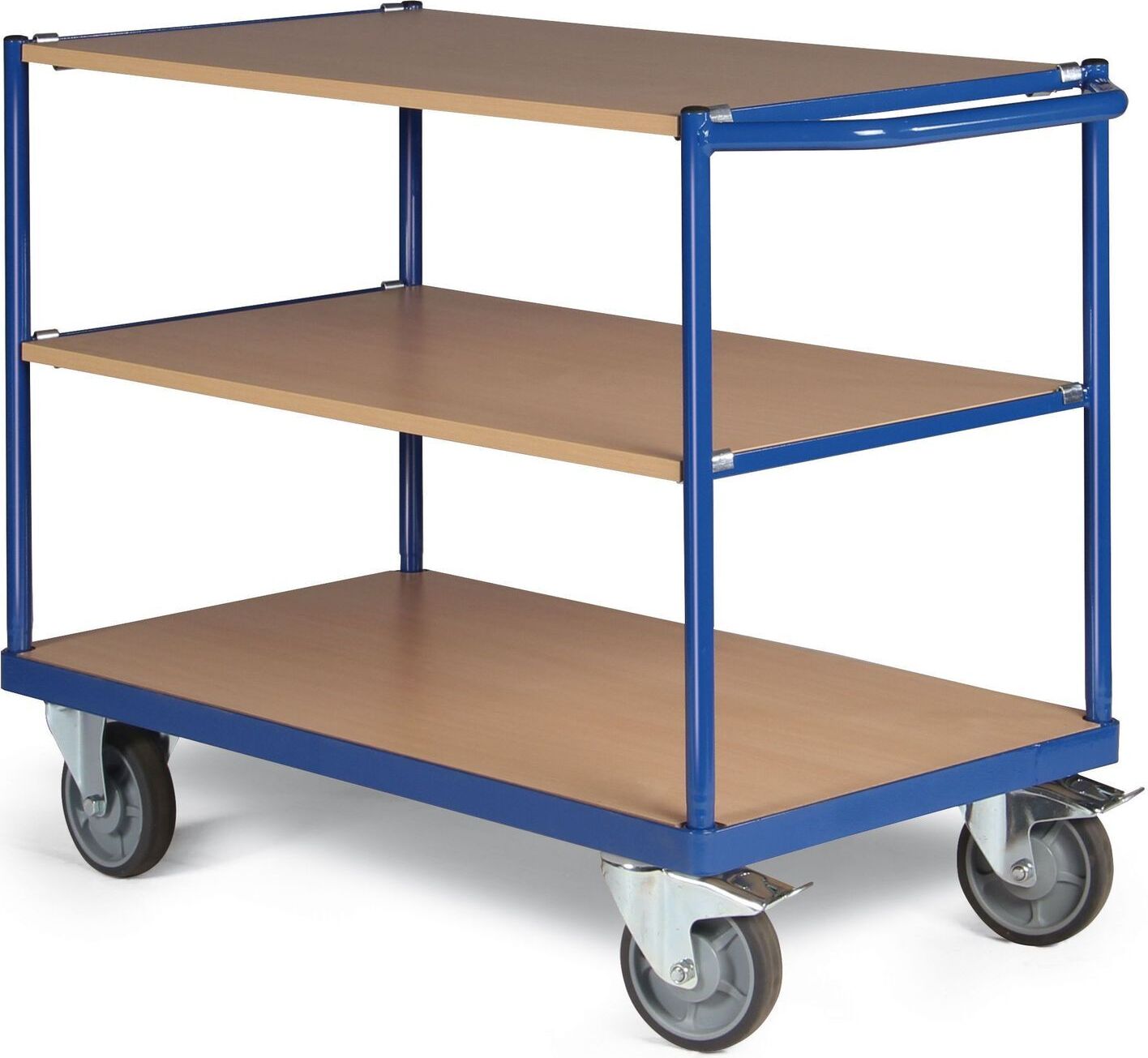 Bako Logistiksysteme Tischwagen F350 mit 3 Ladeflächen und Schiebegriff 1000x700mm