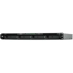Synology RS826+ 4-Bay-NAS-Rackmount mit AMD Ryzen Embedded V1500B, 4 GB DDR4 ECC SODIMM (0 TB), NAS, Schwarz, Grau