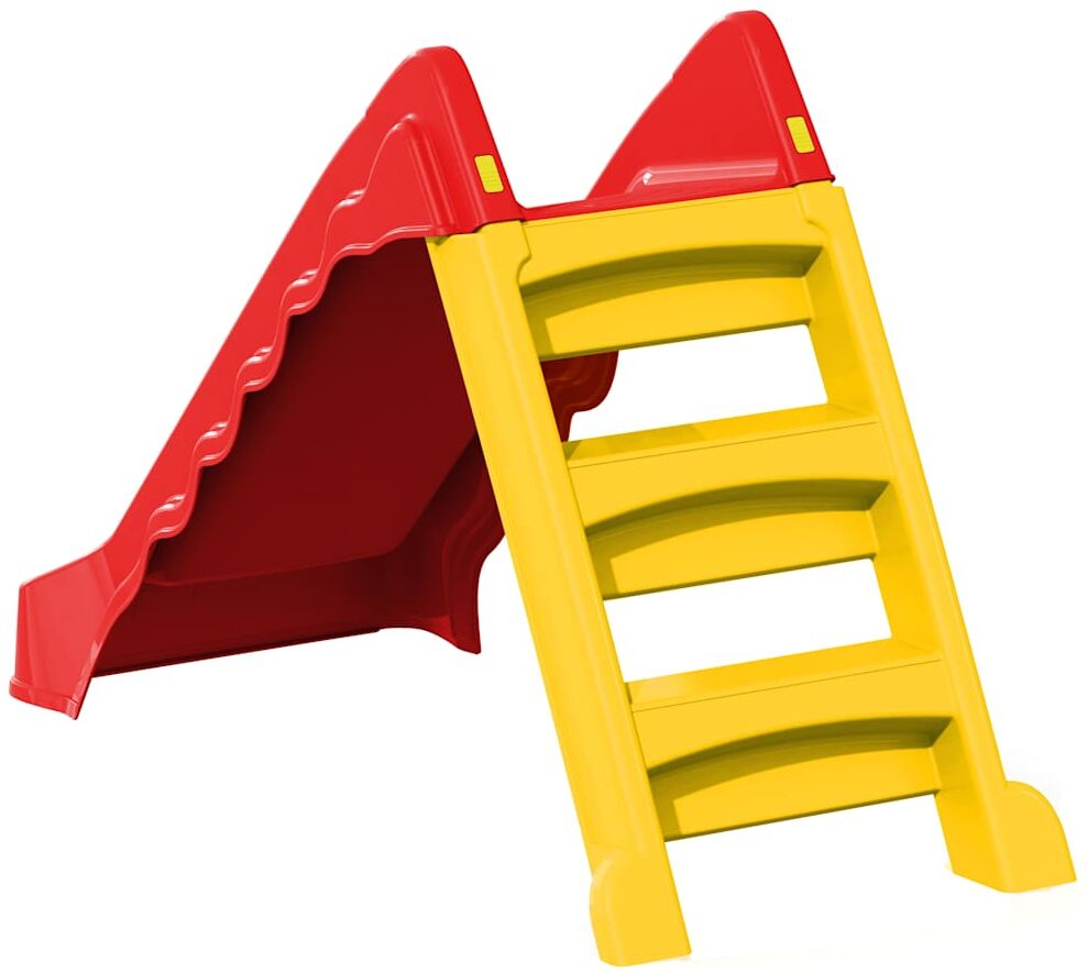 vidaXL Toboggan pliable d'enfants Intérieur/Extérieur Rouge et jaune