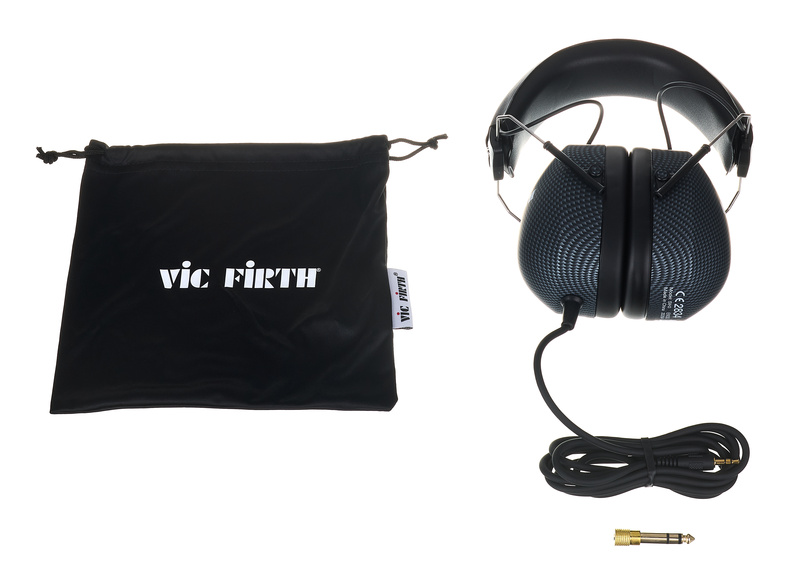 Vic Firth SIH3 Headphones nero con imbottitura in schiuma nera e archetto imbottito