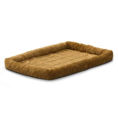 MidWest Homes for Pets QuietTime hondenbed met kunstvacht randkussen in zachte kleuren