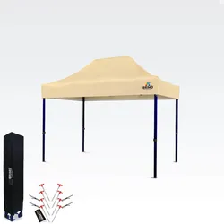 Gartenzelt 2x3m - ohne 3 Wänden - Beige