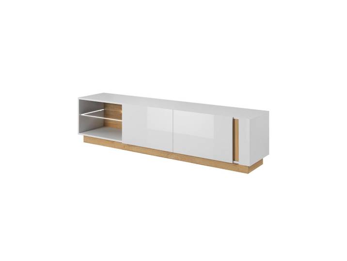 Furnlux Tv-Lowboard Arcade Weiß 188x40x46 cm, 188x46x40 cm, Wohnzimmer, TV Möbel, Lowboards, Lowboards stehend