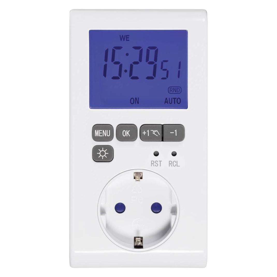 Sygonix Steckdosen-Zeitschaltuhr digital Wochenprogramm 3680 W IP20 Countdown-Funktion, Timer-Funktion (null)