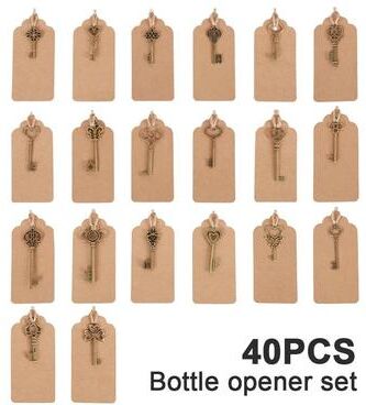 Useful Little Things 40 Piece Skeleton Key Bottle Opener Wedding Favor Set 1 Set