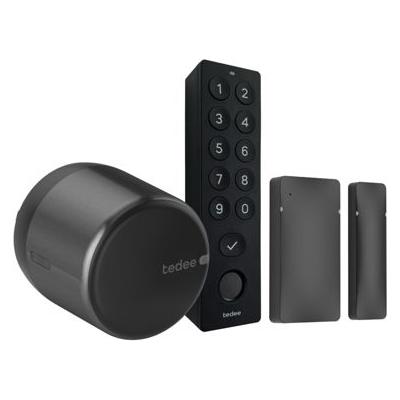 Tedee Set GO 2 Alu Keypad und Türsensor (Elektronische Zahlenkombination, Fingerabdruck, Smartphone) (5906288551720)