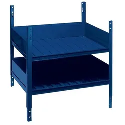 HP Autozubehör, Kellerregal, Regalelement LOGS 40 H520xB540xT390mm blau RAL 5022 mit Doppelfachboden