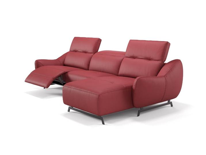 Leder Ecksofa LIVERI mit elektrischer Relaxfunktion Wohnlandschaft Ledersofa mit Funktion