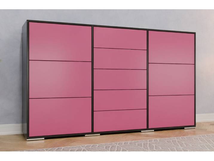 Büro Highboard nach Maß - RAL 4003 Erikaviolett - 126x215x45cm - Individuell konfigurieren