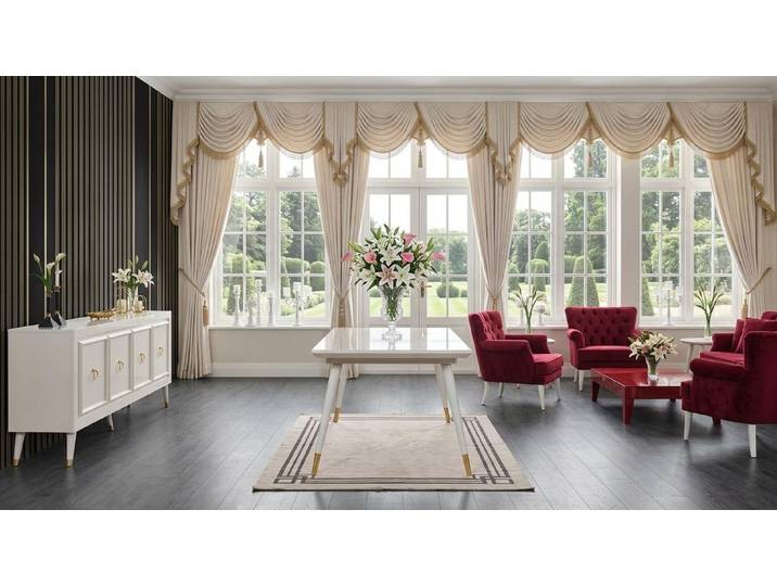 JVmoebel Sideboard Moderne weiße rechteckige Konsolentisch für Wohnzimmer, Made in Europa