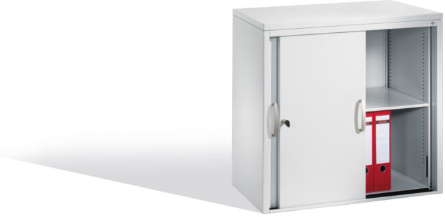 Buffet Acurado avec portes coulissantes, 2 hauteurs de dossier, H720xL800xP400mm Corps avant gris clair gris clair gris clair ; C + P Möbelsysteme (5722-00 S00013)