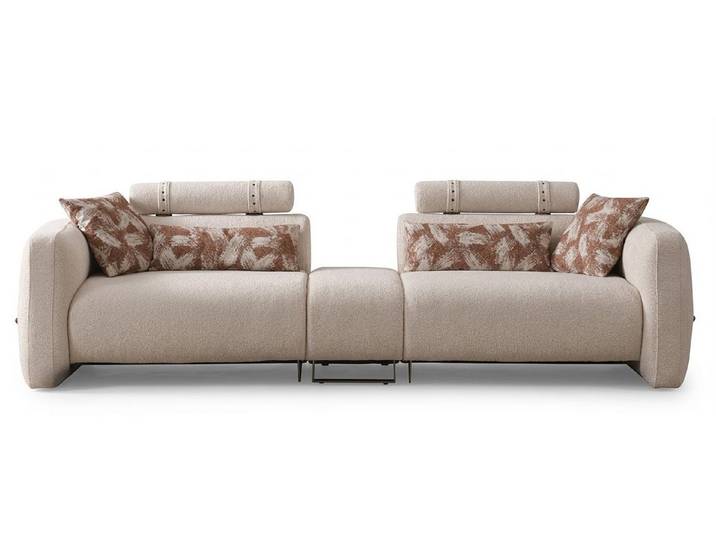 Xlmoebel Big-Sofa Sofa Modern Beige Breit Ruhig Kuschelig Komfortabel Plüschig, 1 Teile