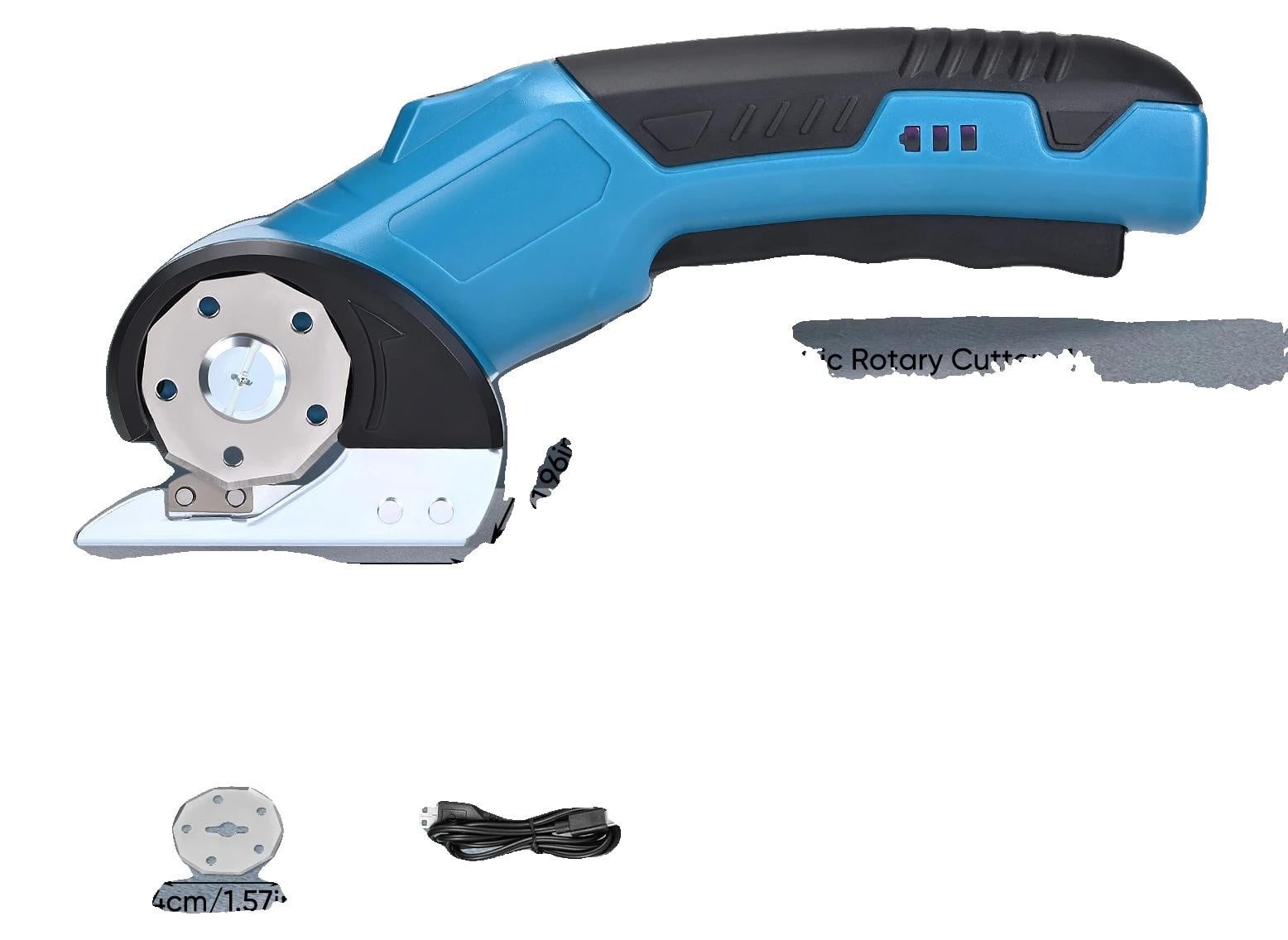 Draadloze elektrische roterende snijmachine met ergonomisch ontwerp, blauw