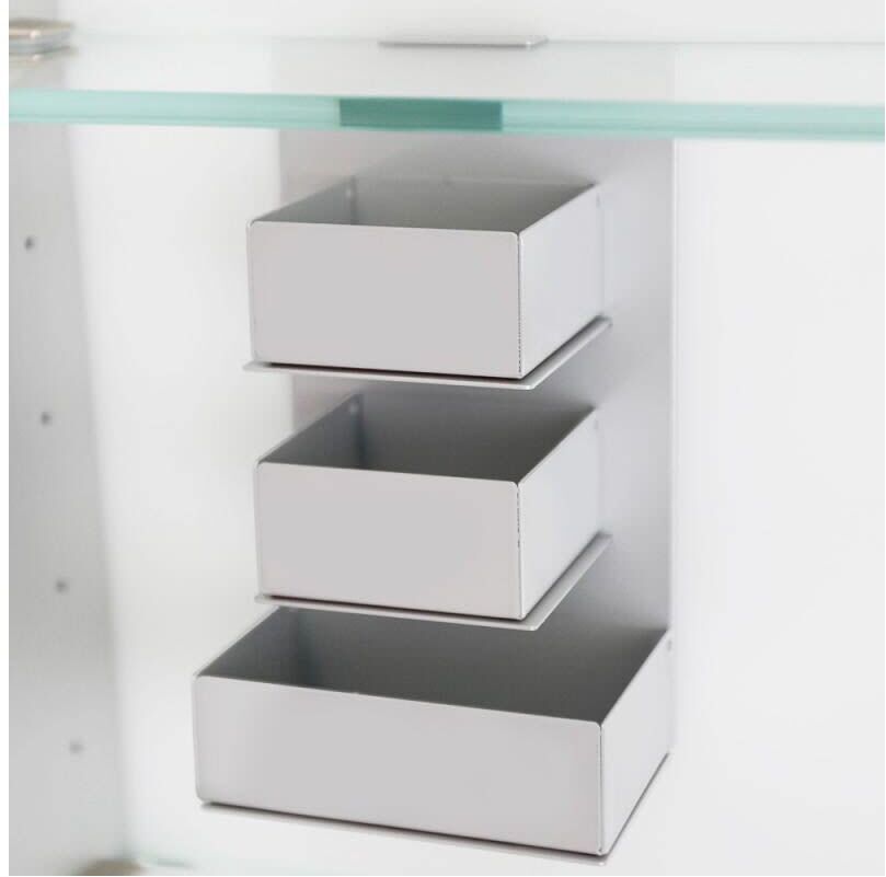 Sprinz Interio Line Etagenhalterung Seite mit 3 Boxen, Accessoires, ES110WAOS, aluminium