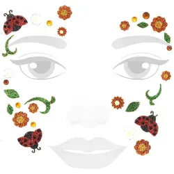 Face-Art-Tattoo "Marienkäfer"