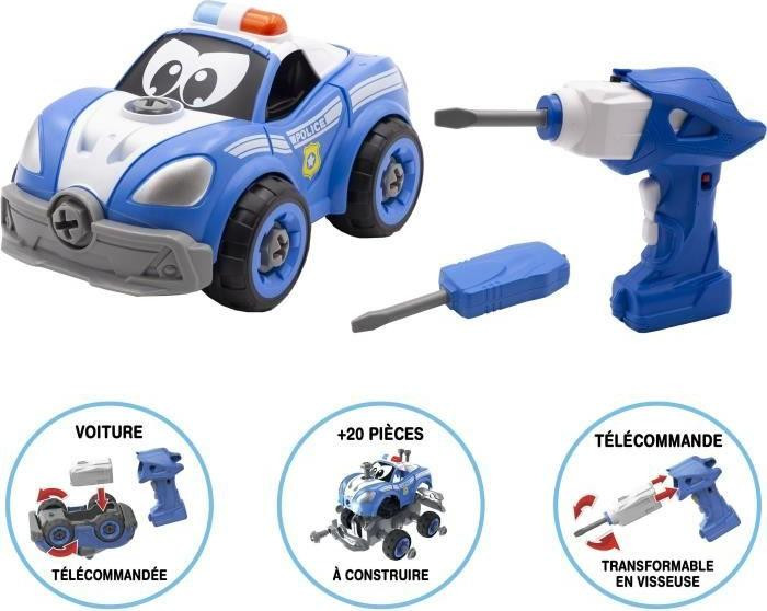 Silverlit Afstandsbedieningsauto Politie Bouwdoos met Follow-Me Technologie en 22 Onderdelen