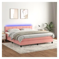 vidaXL, Boxspringbett, Pasonberg (Block mit Quadraten) (160 x 200 cm)