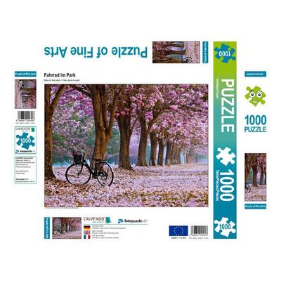 CALVENDO Puzzle Fahrrad im Park | 1000 Teile Lege-Größe 64x48cm Foto-Puzzle für glückliche Stunden