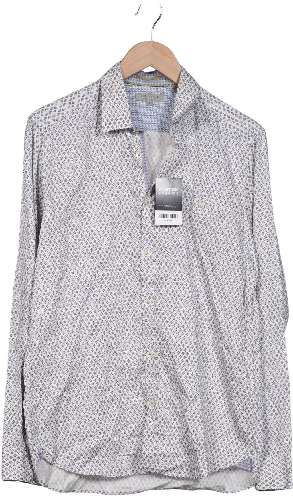 TED Baker Herren Hemd, Grau, Gr. L (Ted Baker 4), Baumwolle - Second Hand