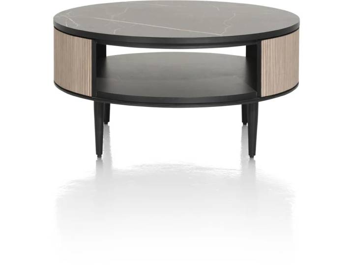 XOOON Aramon Couchtisch + Nische Metall/HPL Ø75 cm