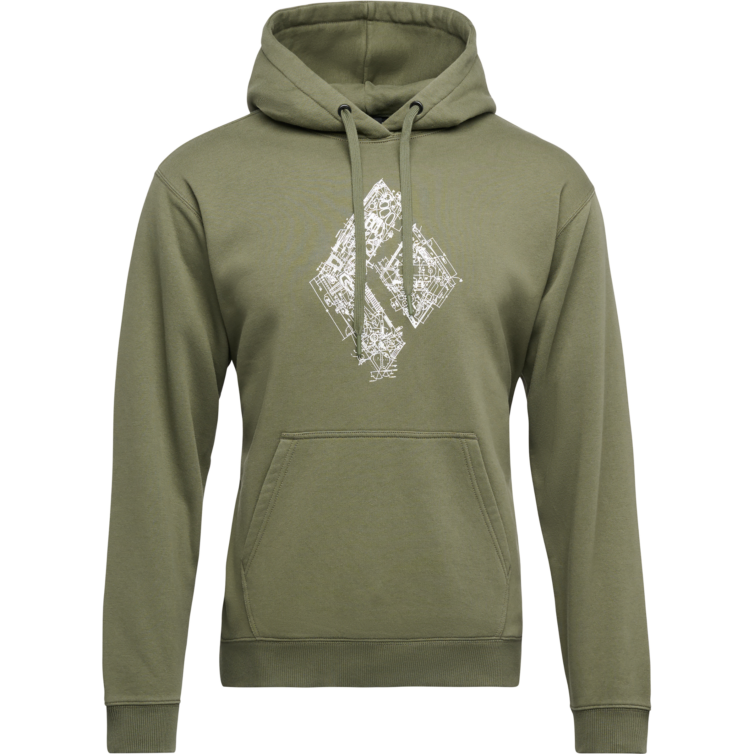 Black Diamond Engineered Diamond Po Herren Hoodies oliv Größe L Lifestyle Widerstandsfähig