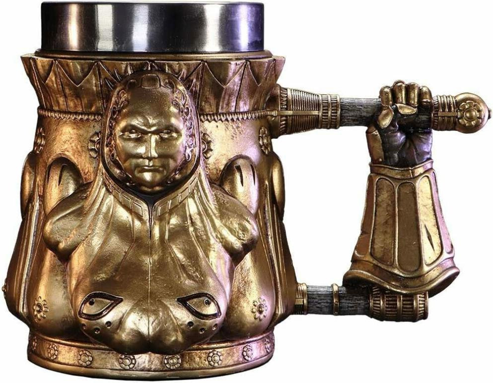 Nemesis Now Dark Souls Smough beker, goudkleurig, Hoogte: 19 cm