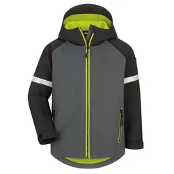 Kinder Softshelljacke "WIGALD" grau/schwarz - 170/176 - grau