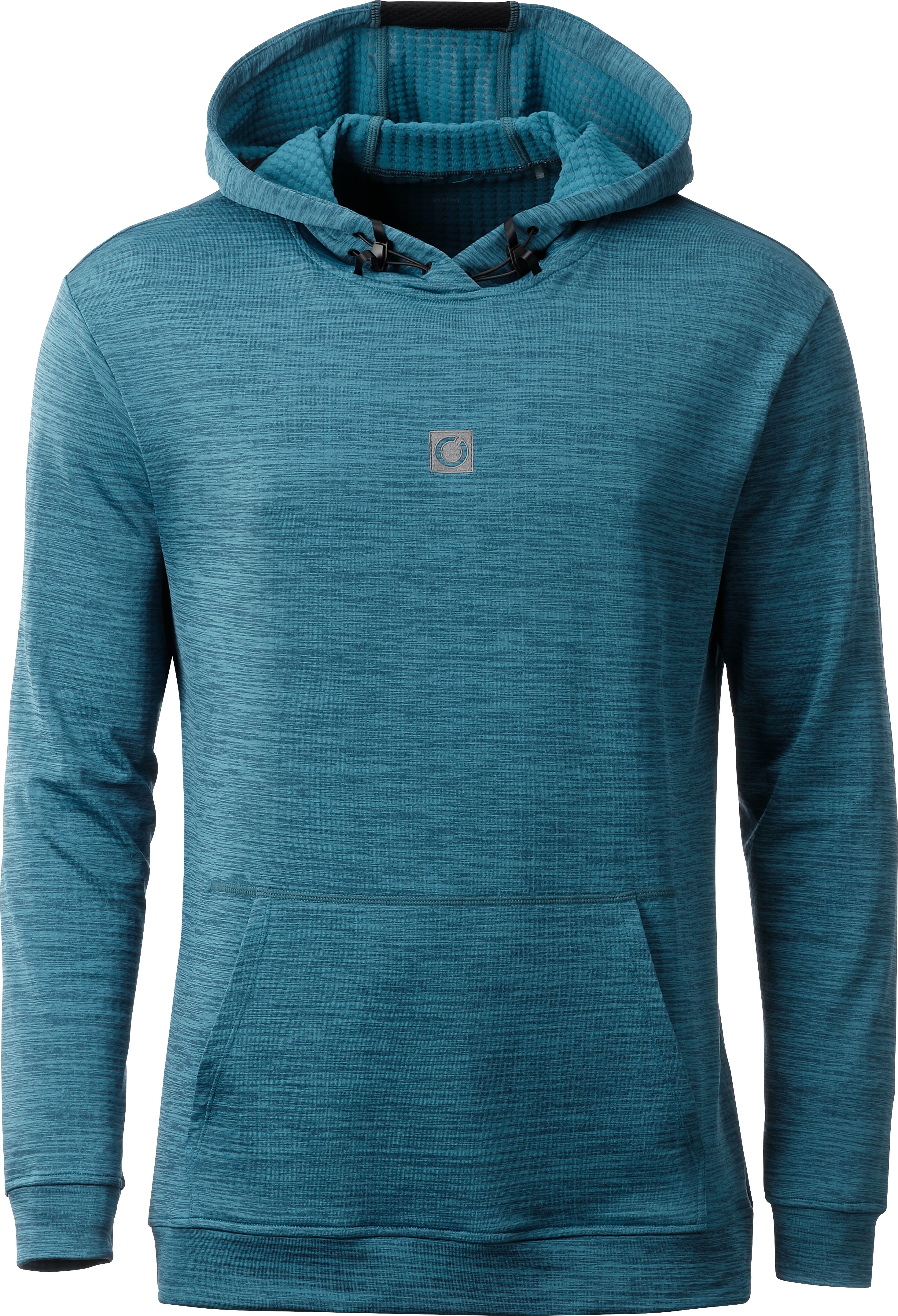 Kapuzenshirt LPO "Herren-Funktions-Kapuzenshirt-Niles", Herren, Gr. S, blau (dragonfly melange), 94% Polyester, 6% Elasthan, Shirts Kapuzenshirt dragonfly melange S