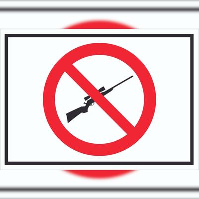 HB-Druck Waffen verboten Schild Symbol A0 (841x1189mm)