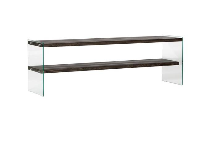 TV-Möbel Yasam anthrazit/transparent Holzwerkstoff B 140 cm 15 kg