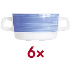 Arcoroc Suppenobertasse Brush Suppenobertasse 32 cl - 6 Stück 6 Stück blau