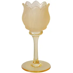 Teelichthalter TULLY gelb (DH 7,50x17 cm) - gelb - DH 7,50x17 cm