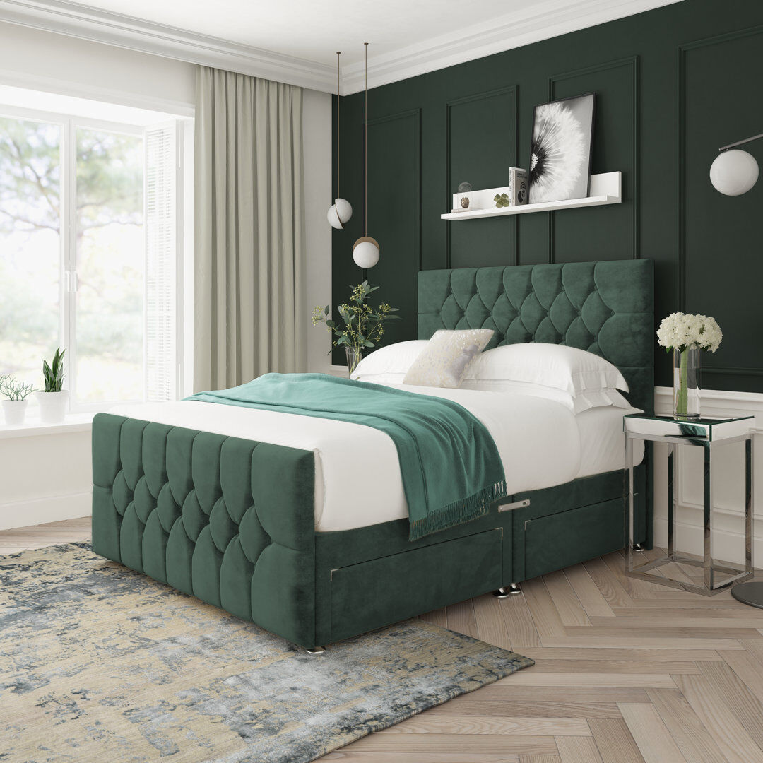 17 Stories Upholstered Bed Emerald Small Double (4')