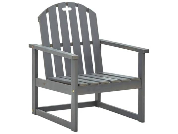 ZQQLVOO Garten-Armlehnstühle 2 STK. Grau Massivholz Akazie Robust, Langlebig, Pflegeleicht, 110 kg Belastbar, Ideal für Terrasse