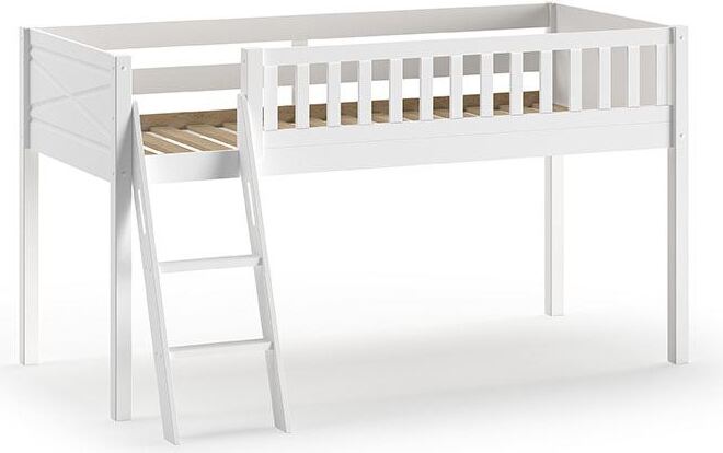 Kinderbett Karyl 208x114x135 aus Massivholz in Weiß
