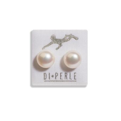 Paar Ohrstecker DI PERLE "Damen Perlenschmuck 925 Silber Süsswasser Perlen Ohrstecker", weiß, Ohrringe, Damen, Damen, Silber 925 (Sterlingsilber), Damen Perlenschmuck