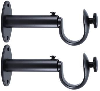 Meriville Set of 2 Curtain Drapery Rod Bracket for 1 1/4-Inch Rod, Adjustable