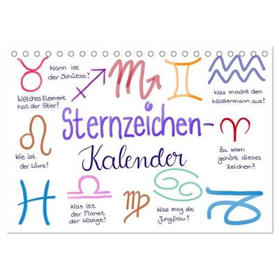 Sternzeichen-Kalender (Tischkalender 2026 DIN A5 quer), CALVENDO Monatskalender