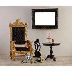Thronstuhl Sphinx Gold Schwarz