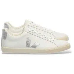 VEJA für Damen. EO0203883 Esplar Logo Sneaker aus Leder in Weiß (38), Wohnung, Schnürsenkel, Lässig