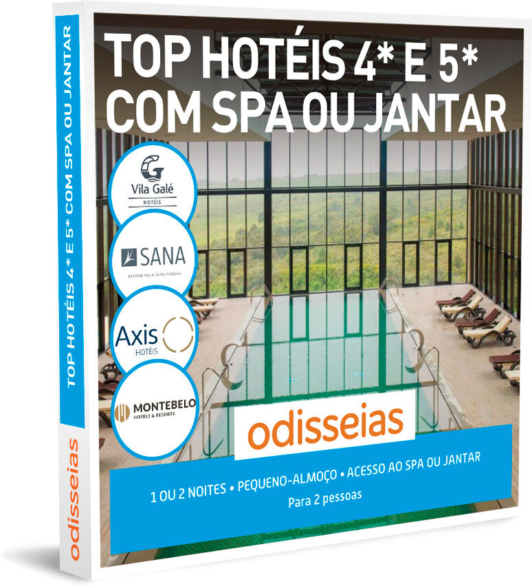 Top Hotéis 4* e 5* com Spa ou Jantar   80 Estadias à Escolha
