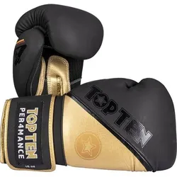 TOP TEN Boxhandschuhe „4Select“ aus Leder, Größe 14 oz, Standard in Gold Gold